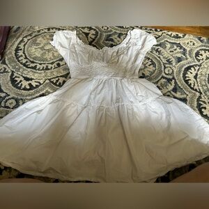 Peppermayo White Embellished Ruffled Sundress